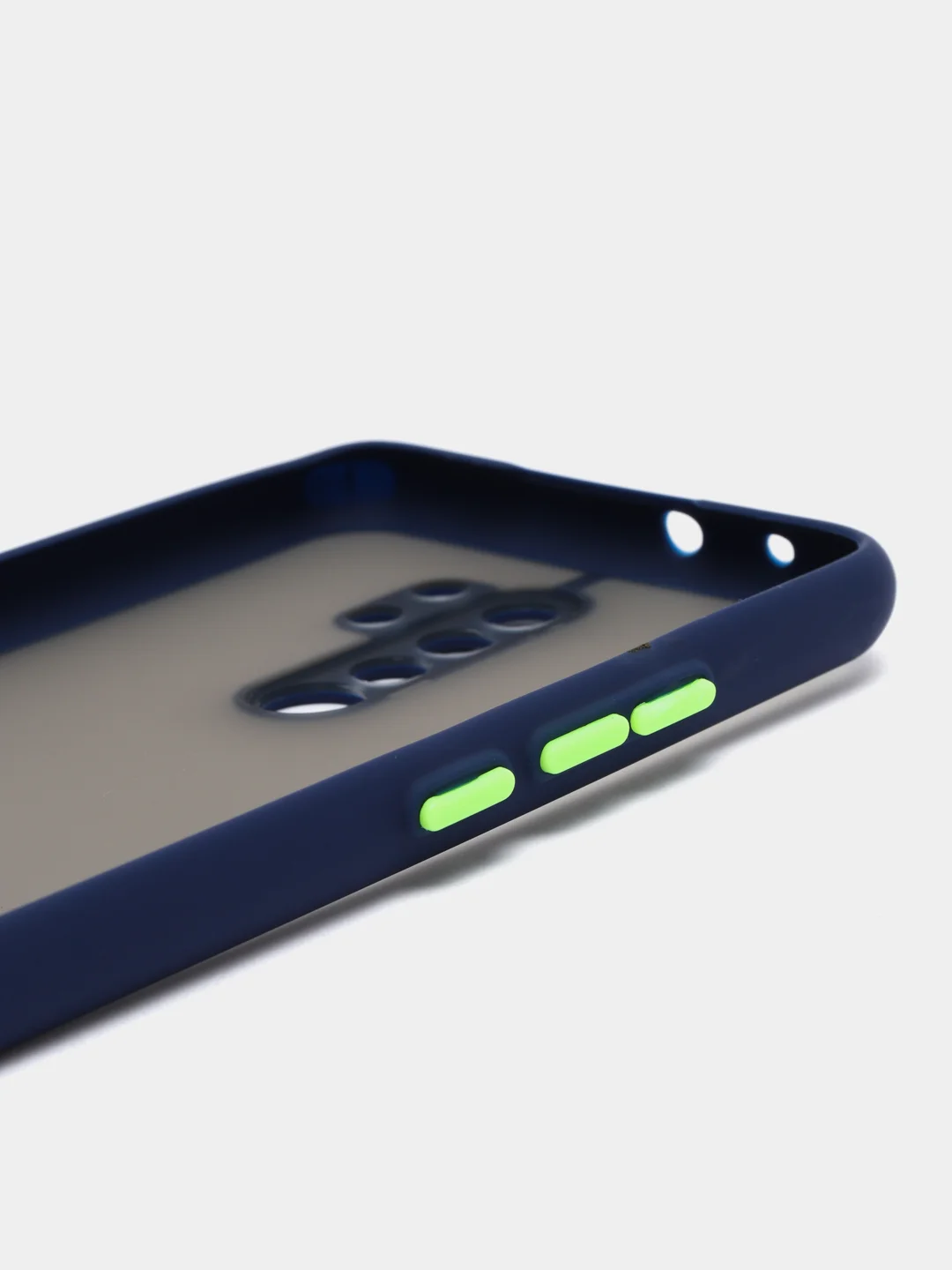 Синий чехол Xiaomi Redmi 9 (Сяоми Редми 9) пластиковый матовый с цветными кнопками