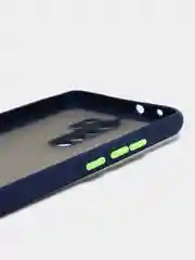 Синий чехол Xiaomi Redmi 9 (Сяоми Редми 9) пластиковый матовый с цветными кнопками