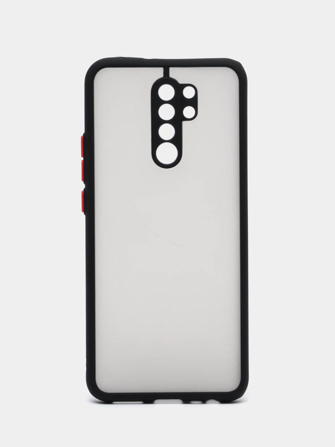 Угольный чехол Xiaomi Redmi 9 (Сяоми Редми 9) пластиковый матовый с цветными кнопками