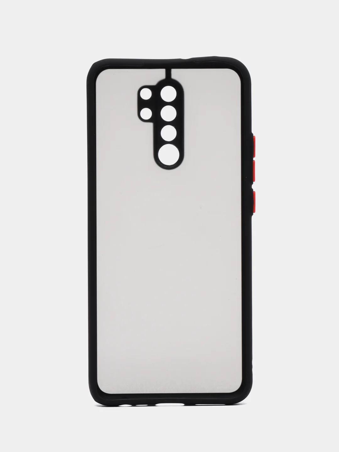 Угольный чехол Xiaomi Redmi 9 (Сяоми Редми 9) пластиковый матовый с цветными кнопками