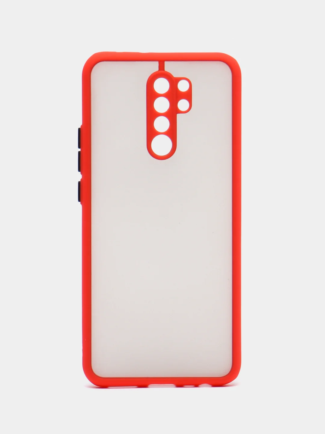 Алый чехол Xiaomi Redmi 9 (Сяоми Редми 9) пластиковый матовый с цветными кнопками