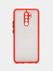 Алый чехол Xiaomi Redmi 9 (Сяоми Редми 9) пластиковый матовый с цветными кнопками