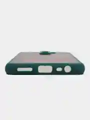 Тёмно-зелёный чехол Xiaomi Redmi 9 (Сяоми Редми 9) пластиковый матовый с цветными кнопками