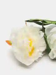 Белый пионы искусственные цветы большая ветка 3 бутона, пион искусственный