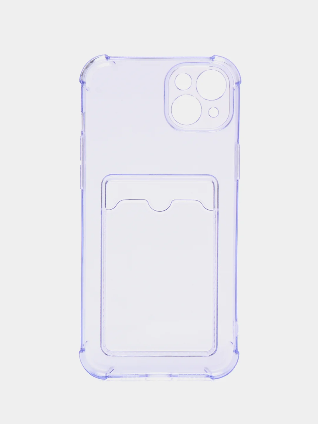 Лавандовый чехол iPhone 11 Pro 14 Max 13 12 Xr Xs 6 7 8 Plus Se 2020 с карманом для карт, прозрачный