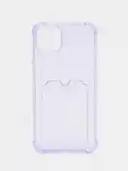 Лавандовый чехол iPhone 11 Pro 14 Max 13 12 Xr Xs 6 7 8 Plus Se 2020 с карманом для карт, прозрачный