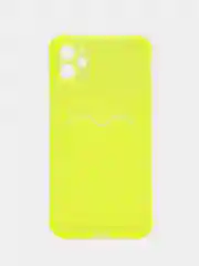 Желтый чехол iPhone 11 Pro 14 Max 13 12 Xr Xs 6 7 8 Plus Se 2020 с карманом для карт, прозрачный