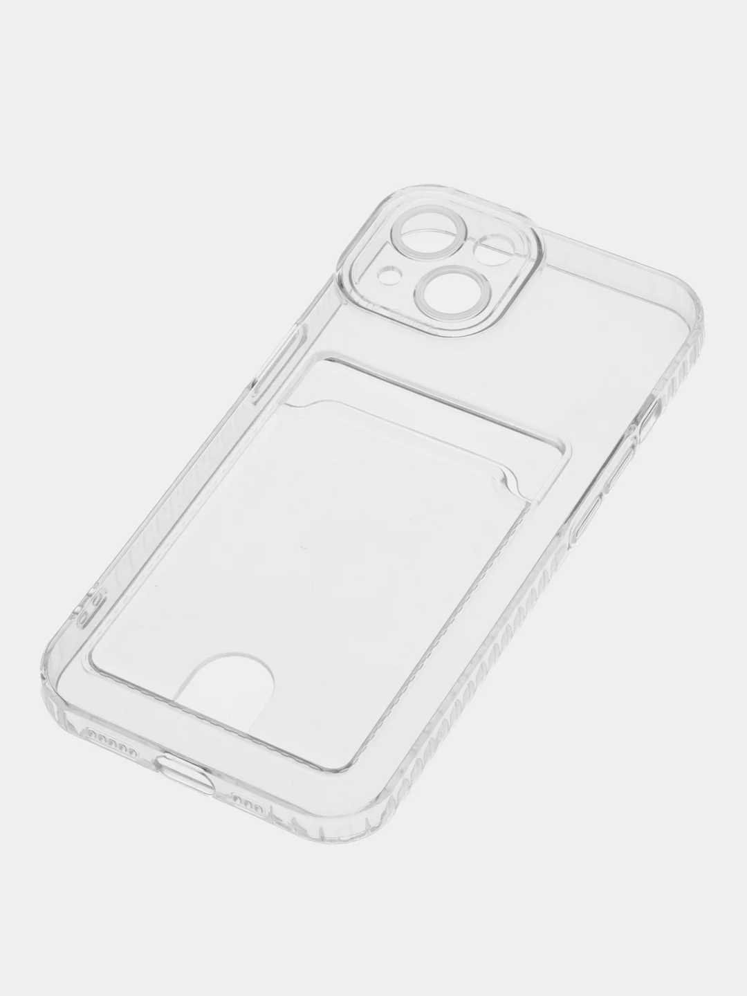 Прозрачный чехол iPhone 11 Pro 14 Max 13 12 Xr Xs 6 7 8 Plus Se 2020 с карманом для карт, прозрачный