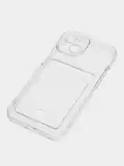 Прозрачный чехол iPhone 11 Pro 14 Max 13 12 Xr Xs 6 7 8 Plus Se 2020 с карманом для карт, прозрачный