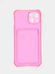 Розовый чехол iPhone 11 Pro 14 Max 13 12 Xr Xs 6 7 8 Plus Se 2020 с карманом для карт, прозрачный