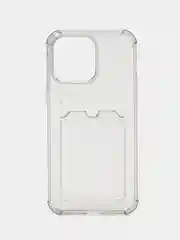 Тёмно-серый чехол iPhone 11 Pro 14 Max 13 12 Xr Xs 6 7 8 Plus Se 2020 с карманом для карт, прозрачный