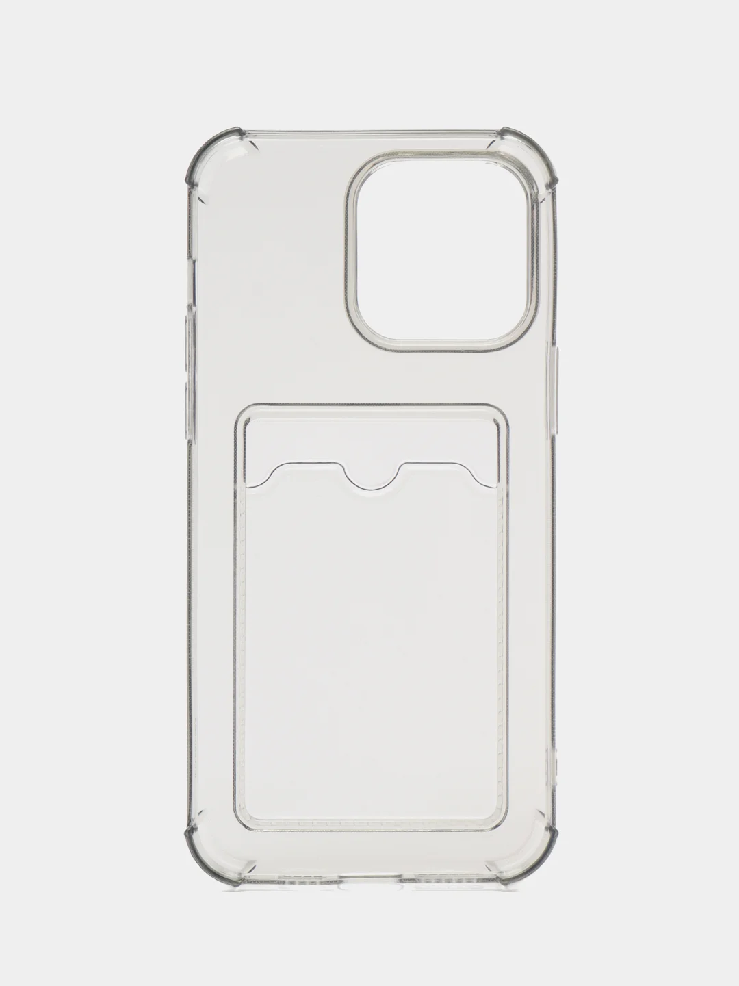 Тёмно-серый чехол iPhone 11 Pro 14 Max 13 12 Xr Xs 6 7 8 Plus Se 2020 с карманом для карт, прозрачный