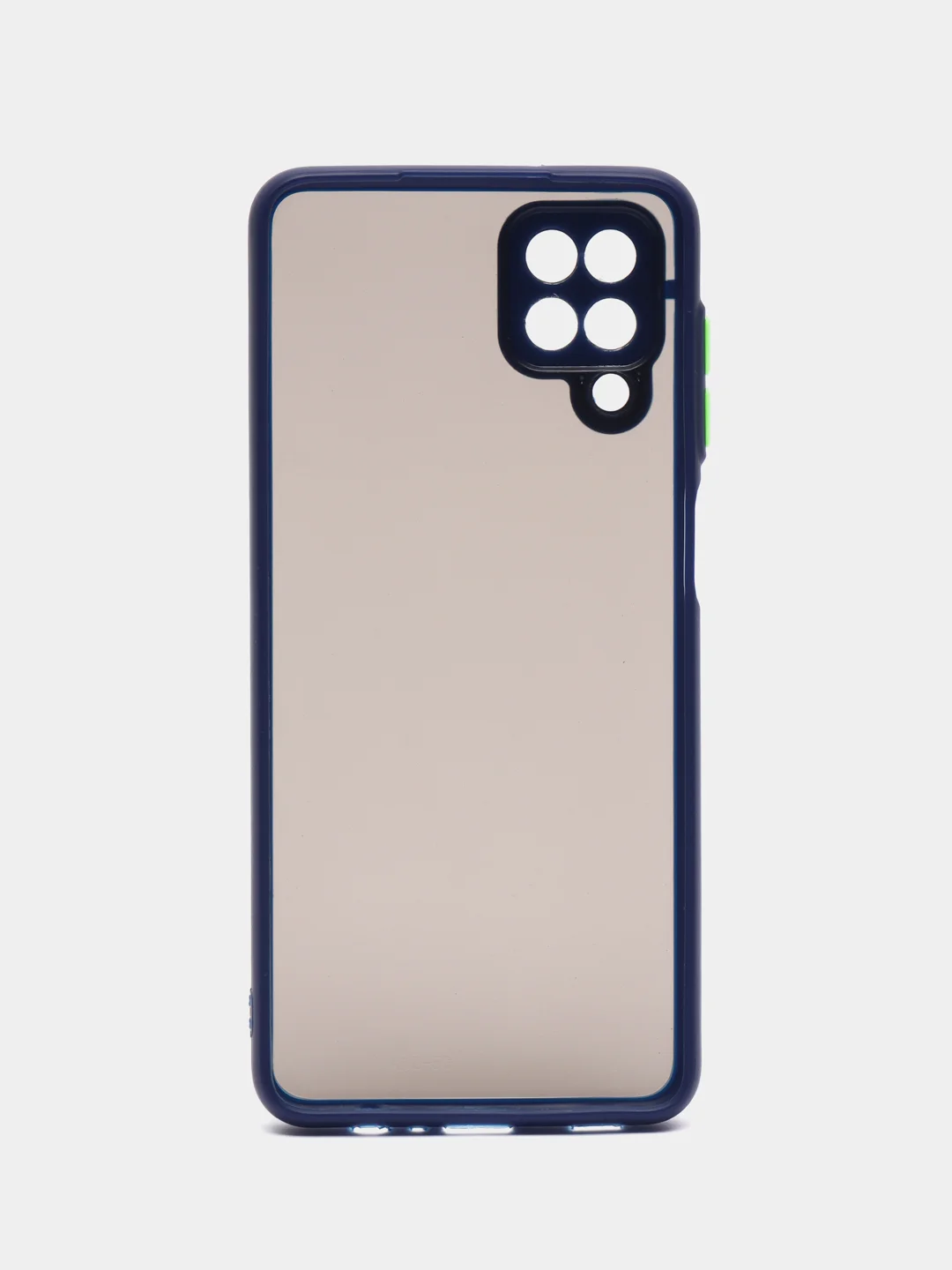 Синий чехол на Samsung Galaxy (Галакси) A12, M12, пластиковый, матовый, с цветными кнопками