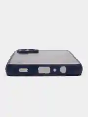 Синий чехол на Samsung Galaxy (Галакси) A12, M12, пластиковый, матовый, с цветными кнопками