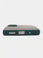 Тёмно-зелёный чехол Xiaomi Poco M3 Pro, Redmi Note 10T, пластиковый, матовый, с цветными кнопками