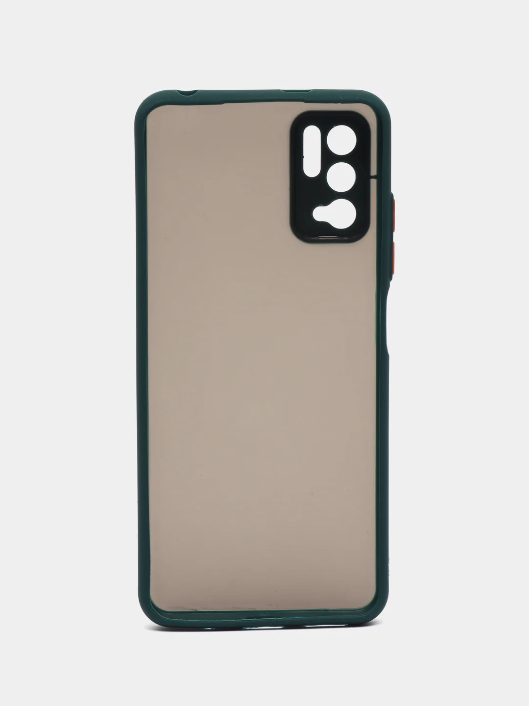 Тёмно-зелёный чехол Xiaomi Poco M3 Pro, Redmi Note 10T, пластиковый, матовый, с цветными кнопками