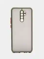 Зеленый чехол Xiaomi Redmi 9 (Сяоми Редми 9) пластиковый матовый с цветными кнопками