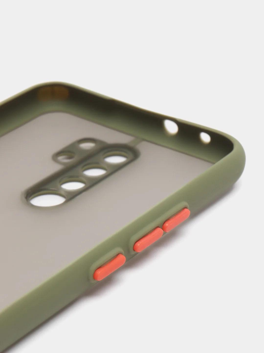 Зеленый чехол Xiaomi Redmi 9 (Сяоми Редми 9) пластиковый матовый с цветными кнопками