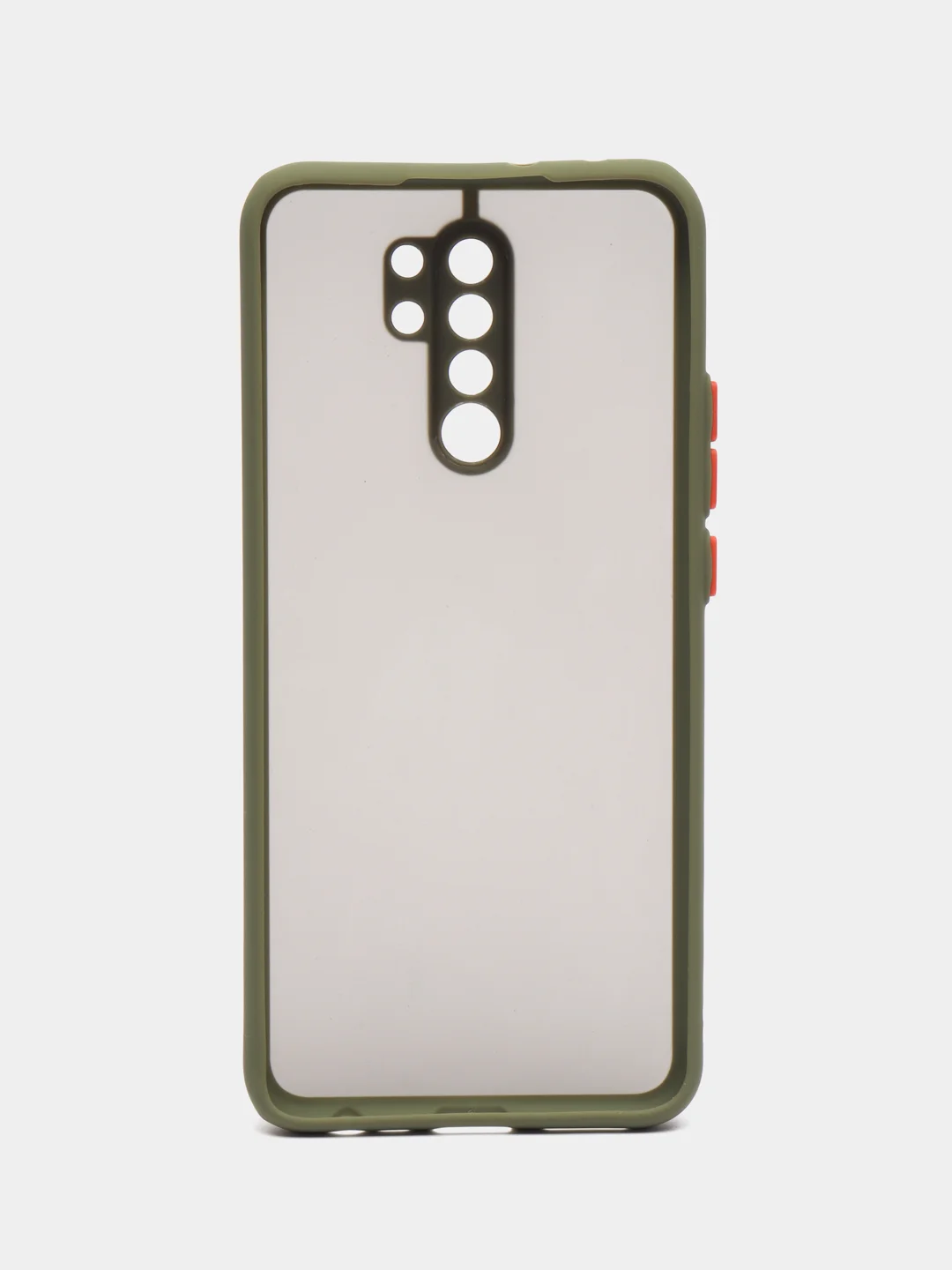 Зеленый чехол Xiaomi Redmi 9 (Сяоми Редми 9) пластиковый матовый с цветными кнопками