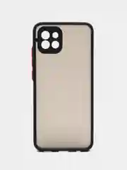 Угольный чехол Samsung Galaxy A03, Самсунг Галакси А03 пластиковый, матовый, с цветными кнопками