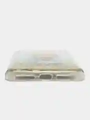 Желтый силиконовый чехол с жидкими блестками для iPhone 7P/8P
