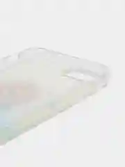 Желтый силиконовый чехол с жидкими блестками для iPhone 7P/8P