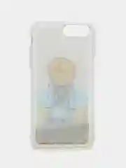 Желтый силиконовый чехол с жидкими блестками для iPhone 7P/8P