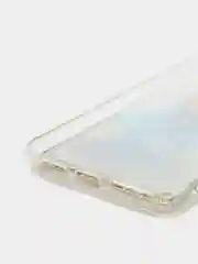Желтый силиконовый чехол с жидкими блестками для iPhone 7P/8P
