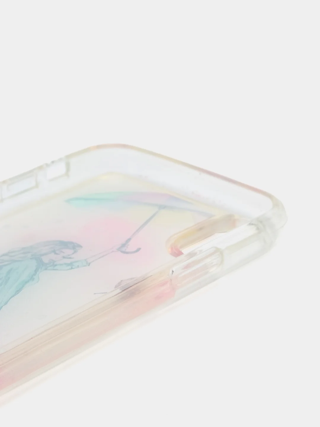 Розовый силиконовый чехол с жидкими блестками для iPhone X/Xs