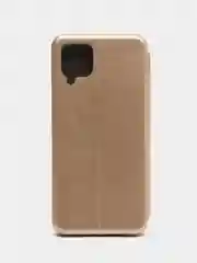 Золотой чехол книжка для Samsung Galaxy A 12 / Samsung Galaxy A12 (Самсунг Гэлакси А 12), экокожа