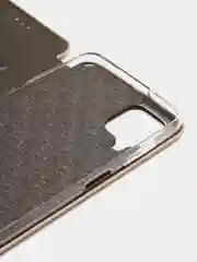Золотой чехол книжка для Samsung Galaxy A 12 / Samsung Galaxy A12 (Самсунг Гэлакси А 12), экокожа