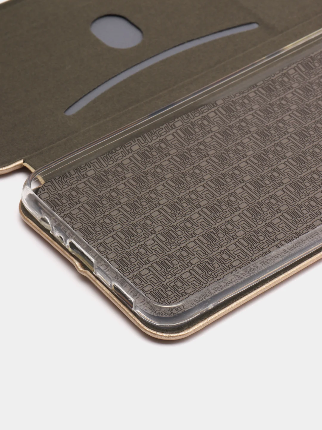 Золотой чехол книжка для Samsung Galaxy A 12 / Samsung Galaxy A12 (Самсунг Гэлакси А 12), экокожа