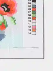 Красный набор для вышивания "Цветы", 10*14 см