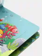 Зеленый книжка картонная с окошками для малышей, 120 х 120 мм. 10 стр. Проф-Пресс