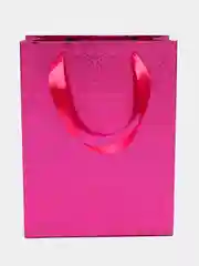 Фуксия пакет бумажный, 24*18*9 см, голография, 200897872
