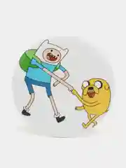 Желтый значки "Время приключений" (Adventure Time), 56 мм