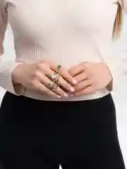 Набор из 6 колец "Love is"