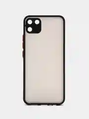 Угольный чехол Realme C11 2020, пластиковый матовый с цветными кнопками