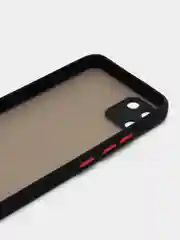 Угольный чехол Realme C11 2020, пластиковый матовый с цветными кнопками