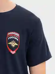 Темно-синий футболка "Полиция", "МВД", повседневная, рабочая