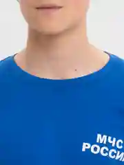 Лазурный футболка "МЧС", повседневная, рабочая