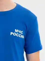 Лазурный футболка "МЧС", повседневная, рабочая