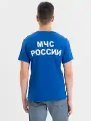 Лазурный футболка "МЧС", повседневная, рабочая