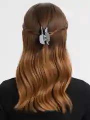 Серый каучуковый краб для волос