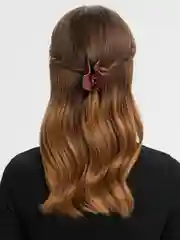 Бордовый каучуковый краб для волос