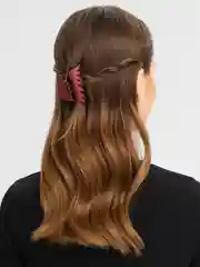 Бордовый каучуковый краб для волос