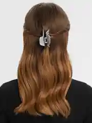 Серебряный каучуковый краб для волос