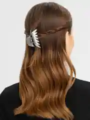 Серебряный каучуковый краб для волос