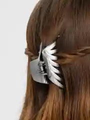 Серебряный каучуковый краб для волос