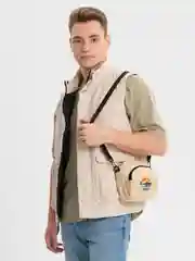 Бежевый сумка мужская, через плечо